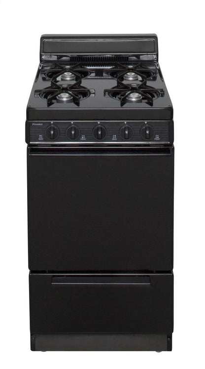 Premier SAK100BP0 20 in. Freestanding Gas Range in Black