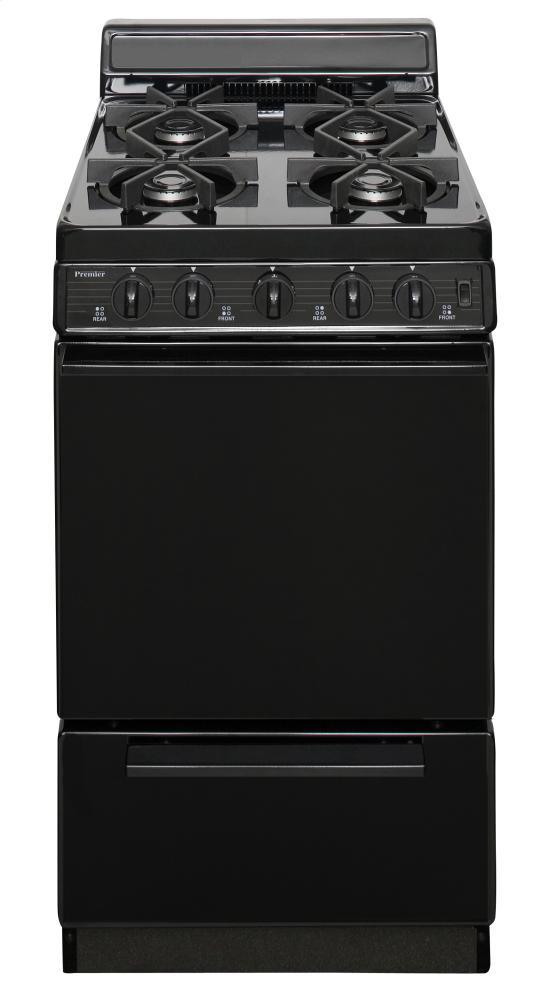 Premier SHK100BP 20 in. Freestanding Sealed Burner Gas Range in Black