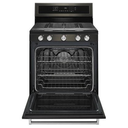 Kitchenaid KFGG500EBS 30-Inch 5-Burner Gas Convection Range