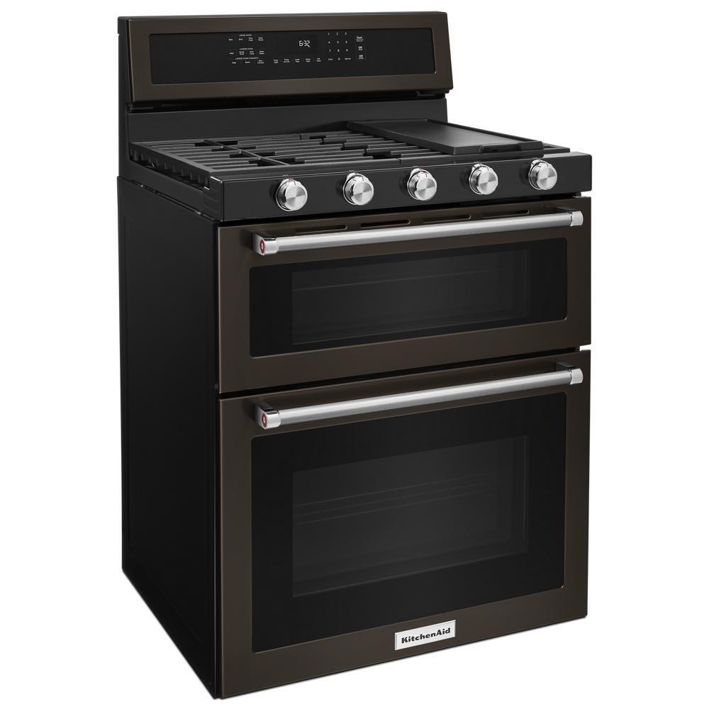 Kitchenaid 30-Inch 5 Burner Gas Double Oven Convection Range