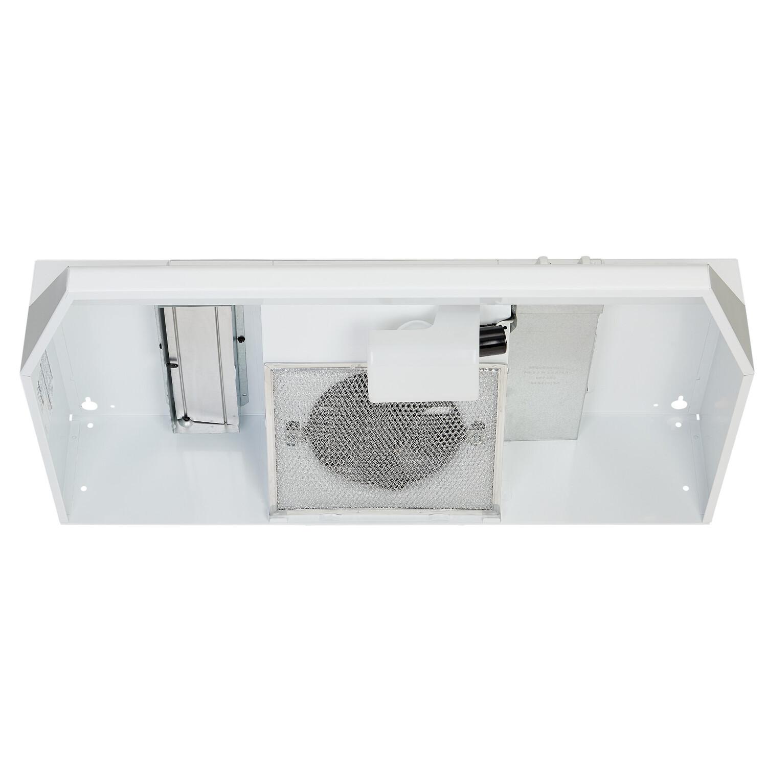 Broan 463011 **DISCONTINUED** Broan® 30-Inch Convertible Under-Cabinet Range Hood, 220 CFM, White