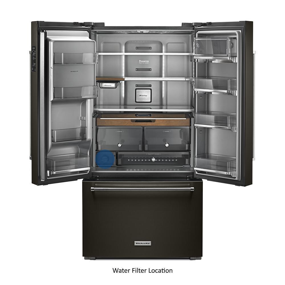 Kitchenaid KRFC704FBS 23.8 cu. ft. 36" Counter-Depth French Door Platinum Interior Refrigerator with PrintShield™ Finish