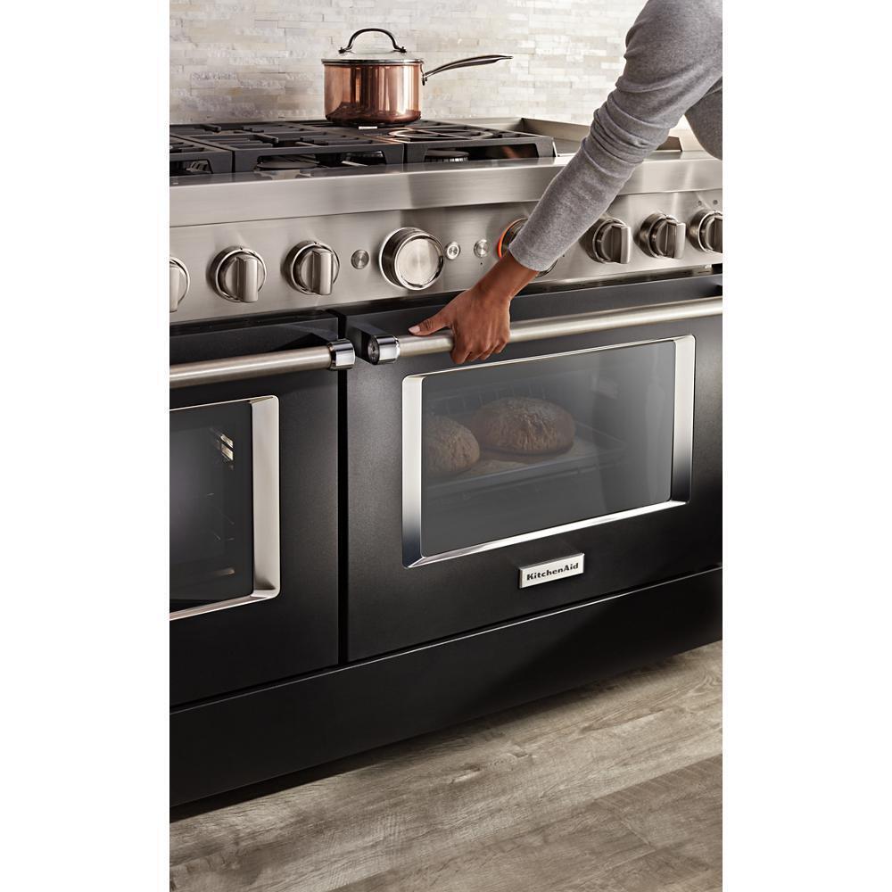 KFDC558JBK KitchenAid® 48'' Smart Commercial-Style Dual Fuel Range with Griddle