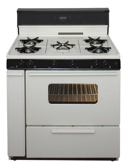 Premier SLK249TP0 36 in. Freestanding Gas Range with 5th Burner and Griddle Package in Biscuit