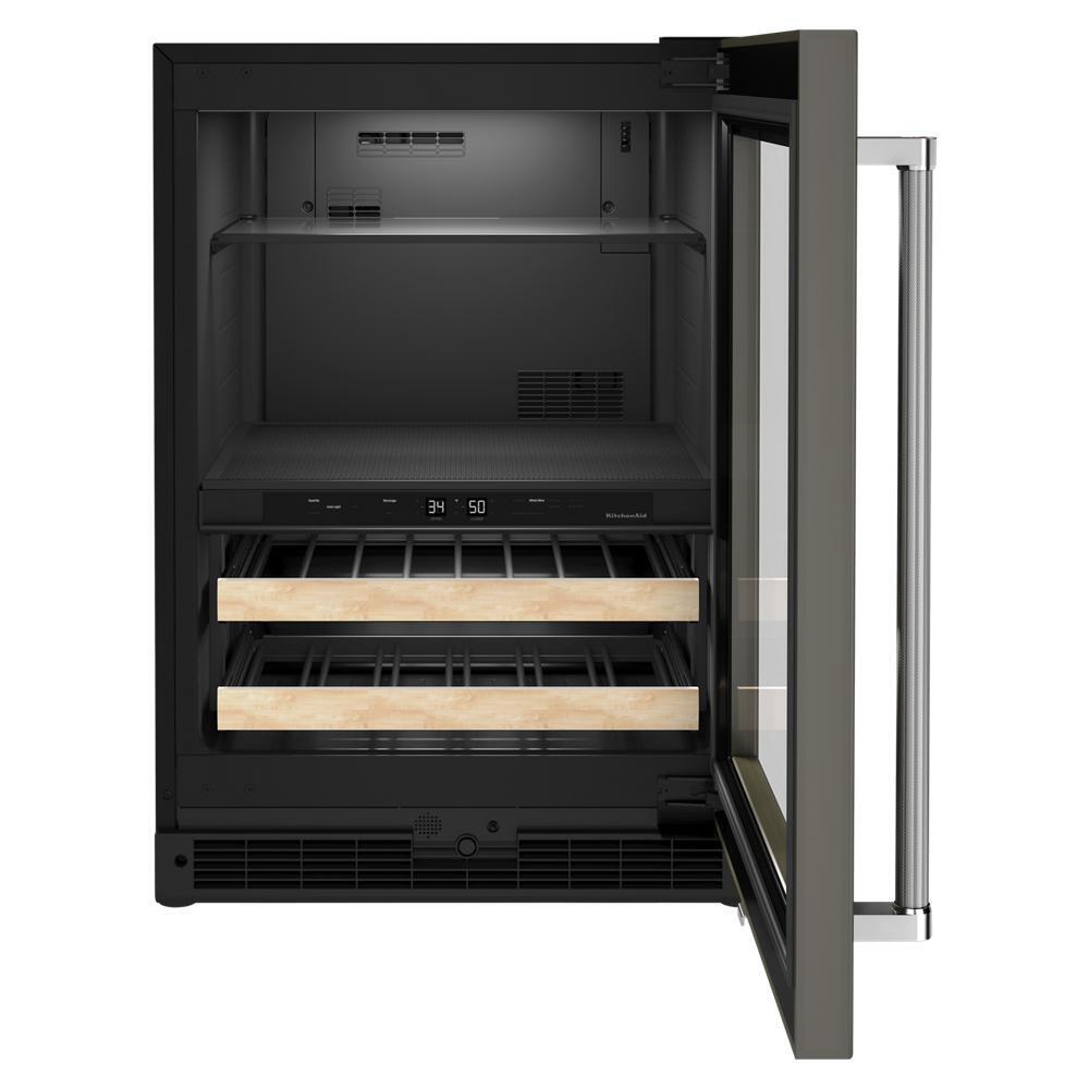 Kitchenaid KUBR214KPA 24" Panel-Ready Beverage Center with Wood-Front Racks