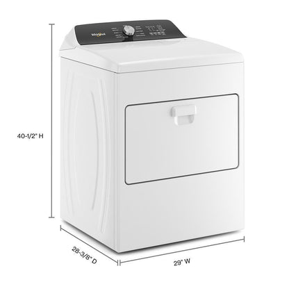 Whirlpool WED5010LW 7.0 Cu. Ft. Top Load Electric Moisture Sensing Dryer
