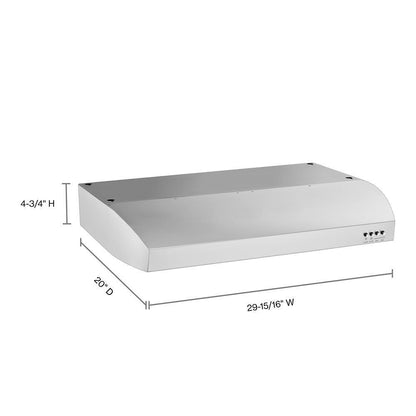 Whirlpool WVU7130JS Gold® 30-inch Vented 300-CFM Under-Cabinet Hood