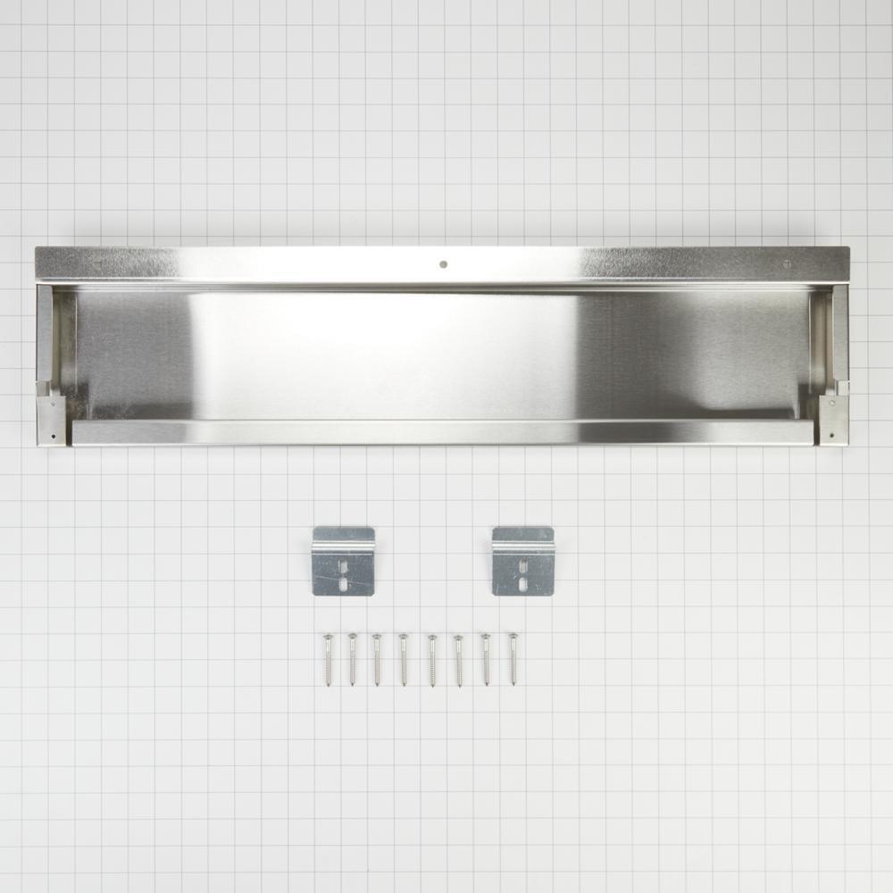Whirlpool W10655450 Stainless Steel Range Backsplash,Size: 30" W x 6" H