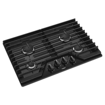Whirlpool WCG55US0HB 30-inch Gas Cooktop with EZ-2-Lift™ Hinged Cast-Iron Grates