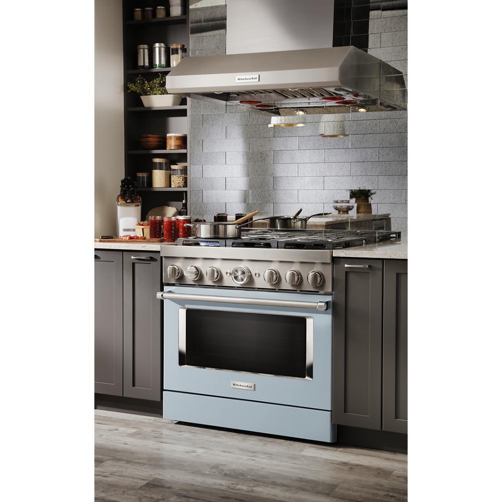 KFDC506JMB KitchenAid® 36'' Smart Commercial-Style Dual Fuel Range with 6 Burners