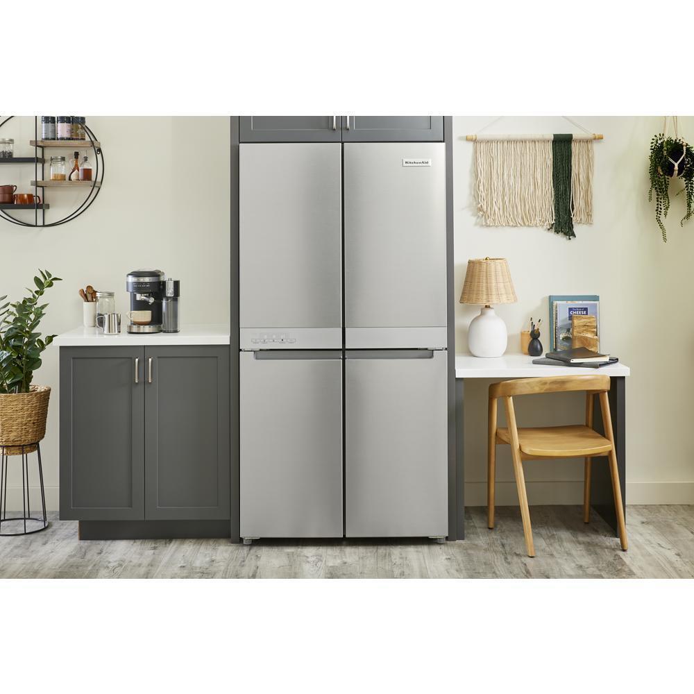 Kitchenaid KRQC506MPS 19.4 cu. ft. 36-inch wide Counter-Depth 4-Door Refrigerator with PrintShield™ Finish