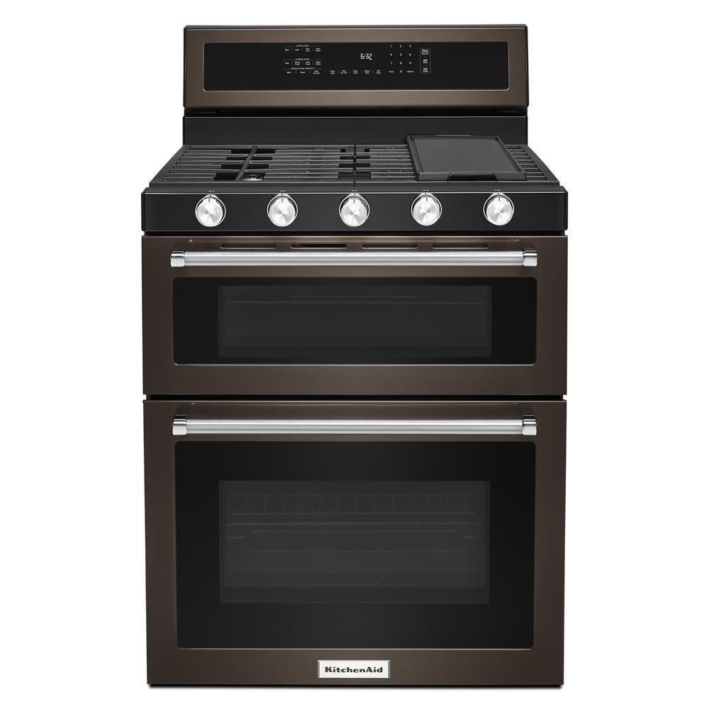 Kitchenaid 30-Inch 5 Burner Gas Double Oven Convection Range