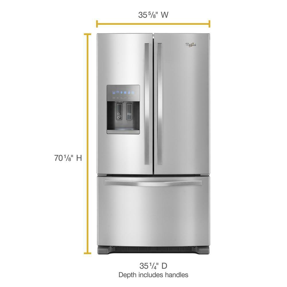 Whirlpool 36-inch Wide French Door Refrigerator - 25 cu. ft.