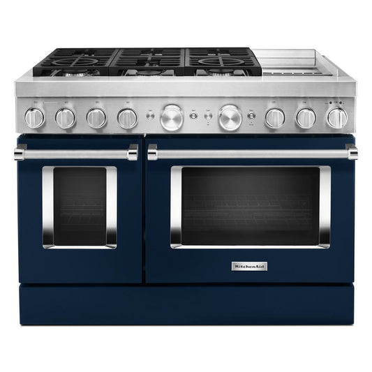 KFDC558JIB KitchenAid® 48'' Smart Commercial-Style Dual Fuel Range with Griddle