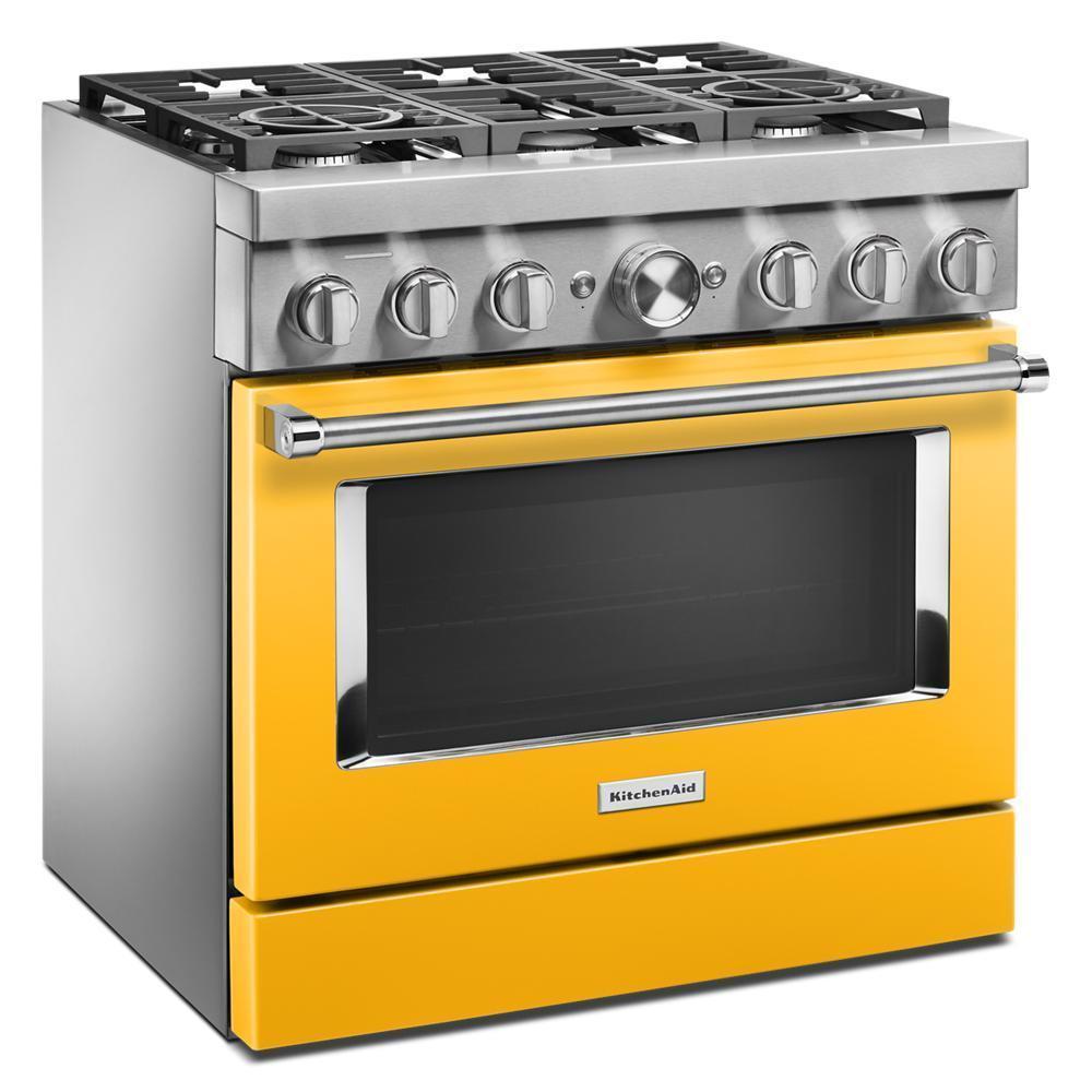 KFDC506JYP KitchenAid® 36'' Smart Commercial-Style Dual Fuel Range with 6 Burners