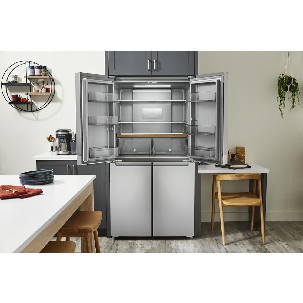 Kitchenaid KRQC506MPS 19.4 cu. ft. 36-inch wide Counter-Depth 4-Door Refrigerator with PrintShield™ Finish