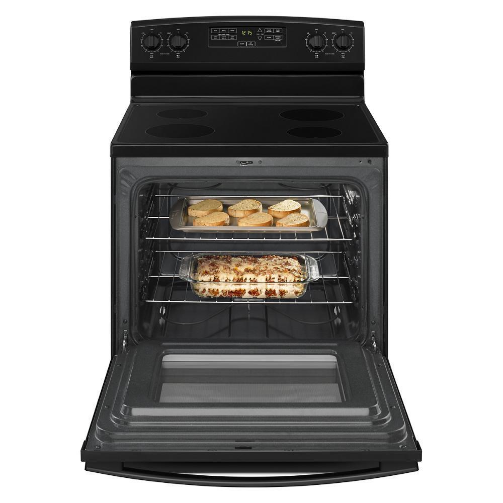 Amana AER6303MFB 30-inch Amana® Electric Range with Extra-Large Oven Window