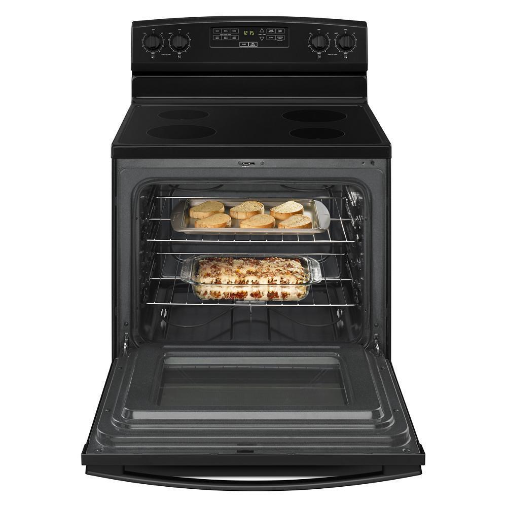 Amana AER6303MFB 30-inch Amana® Electric Range with Extra-Large Oven Window