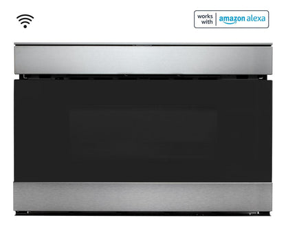 Sharp SMD2489ES 24 in. 1.2 cu. ft. 950W Sharp Stainless Steel Smart Easy Wave Open Microwave Drawer Oven