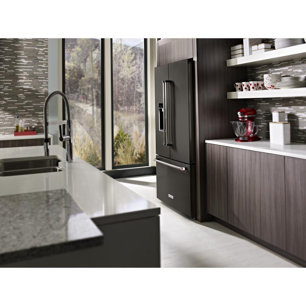Kitchenaid KRFC704FBS 23.8 cu. ft. 36" Counter-Depth French Door Platinum Interior Refrigerator with PrintShield™ Finish