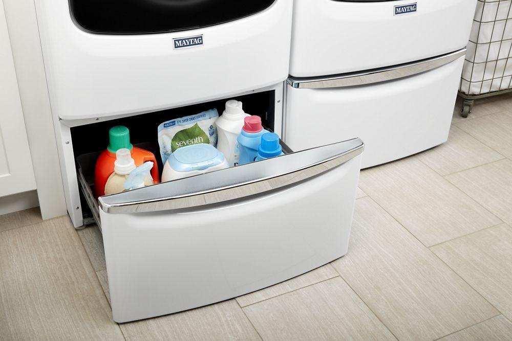 Whirlpool XHPC155XW 15.5" Pedestal for Front Load Washer and Dryer with Storage