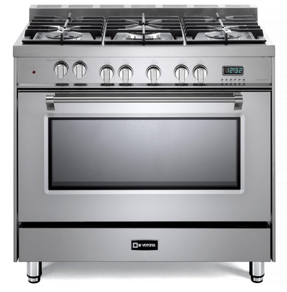 Verona VPFSGE365SS Prestige 36" Dual Fuel Single Oven Range - Stainless Steel
