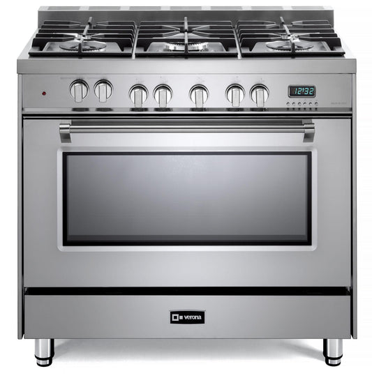 Verona VPFSGE365SS Prestige 36" Dual Fuel Single Oven Range - Stainless Steel