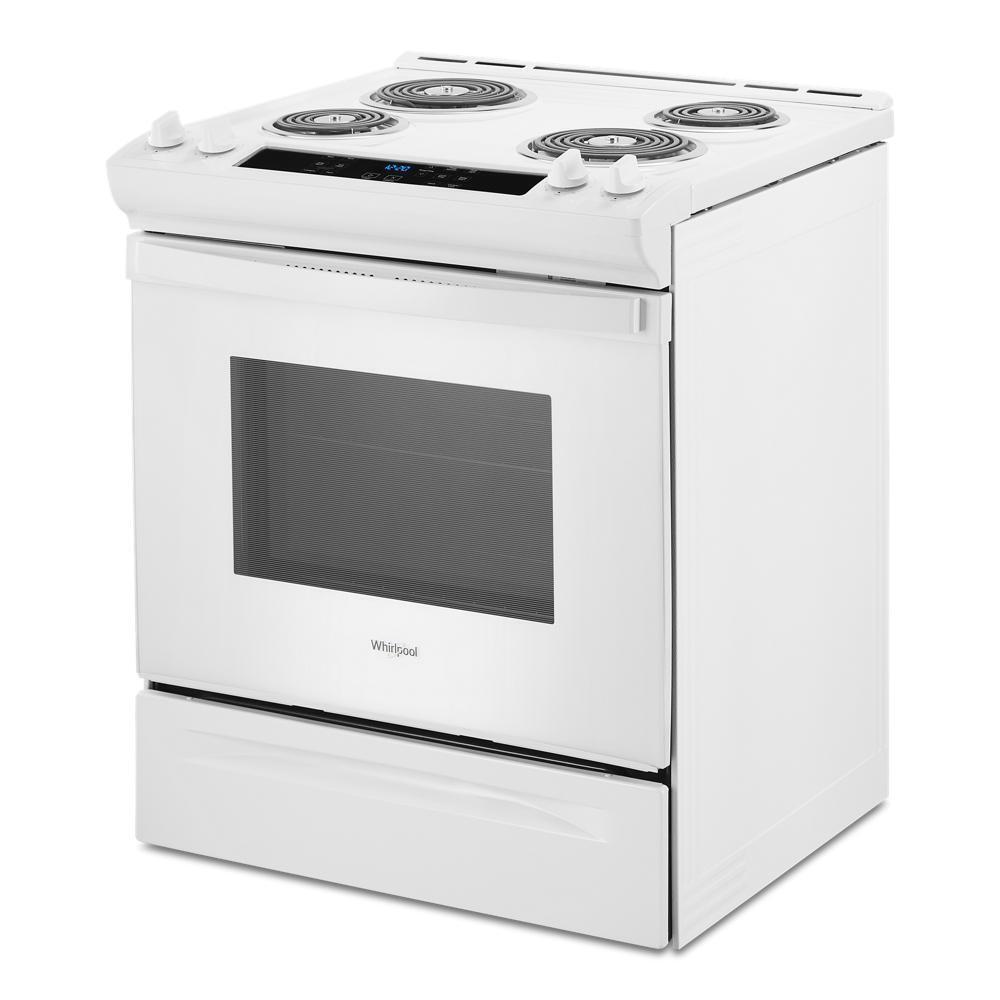 Whirlpool WEC310S0LW 4.8 Cu. Ft. Whirlpool® Electric Range with Frozen Bake™ Technology