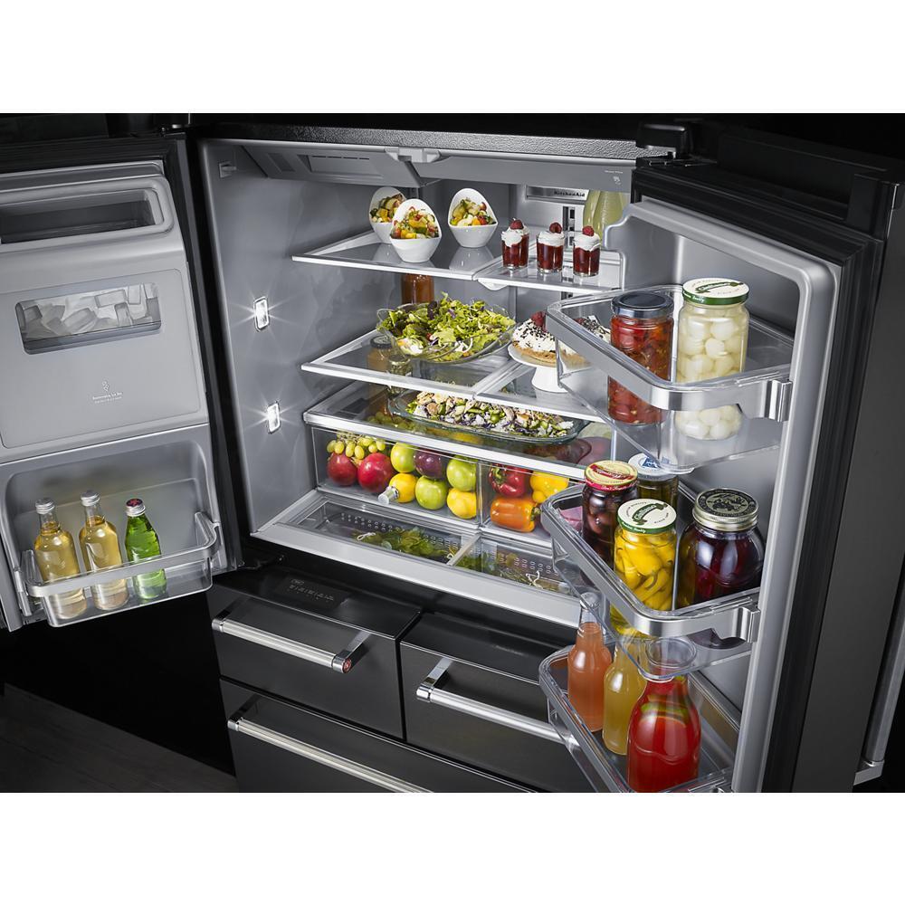 Kitchenaid KRMF706EBS 25.8 Cu. Ft. 36" Multi-Door Freestanding Refrigerator with Platinum Interior Design and PrintShield™ Finish