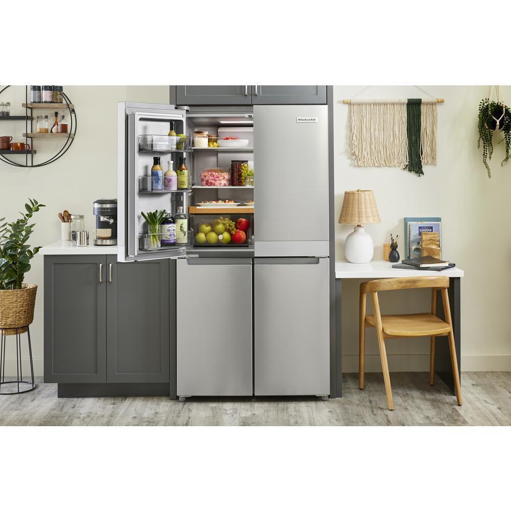 Kitchenaid KRQC506MPS 19.4 cu. ft. 36-inch wide Counter-Depth 4-Door Refrigerator with PrintShield™ Finish