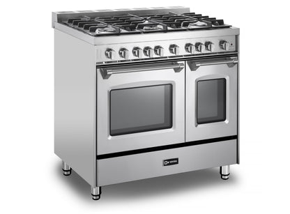 Verona VPFSGG365DSS Prestige 36" Gas Double Oven Range - Stainless Steel
