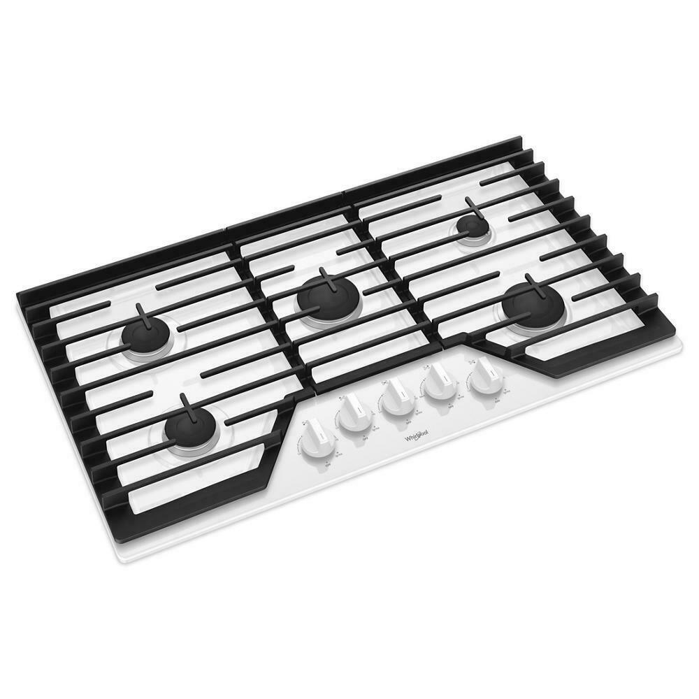 Whirlpool 36-inch Gas Cooktop with EZ-2-Lift™ Hinged Cast-Iron Grates