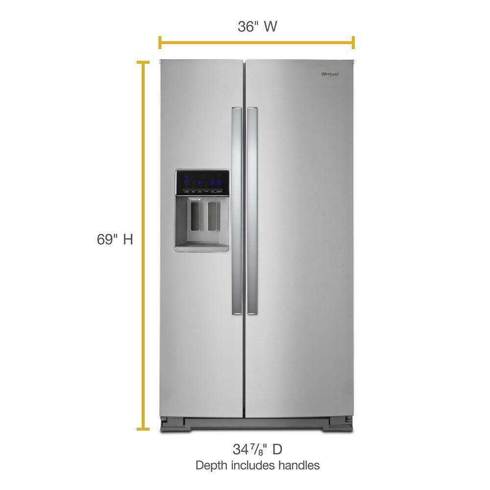 Whirlpool 36-inch Wide Side-by-Side Refrigerator - 28 cu. ft.