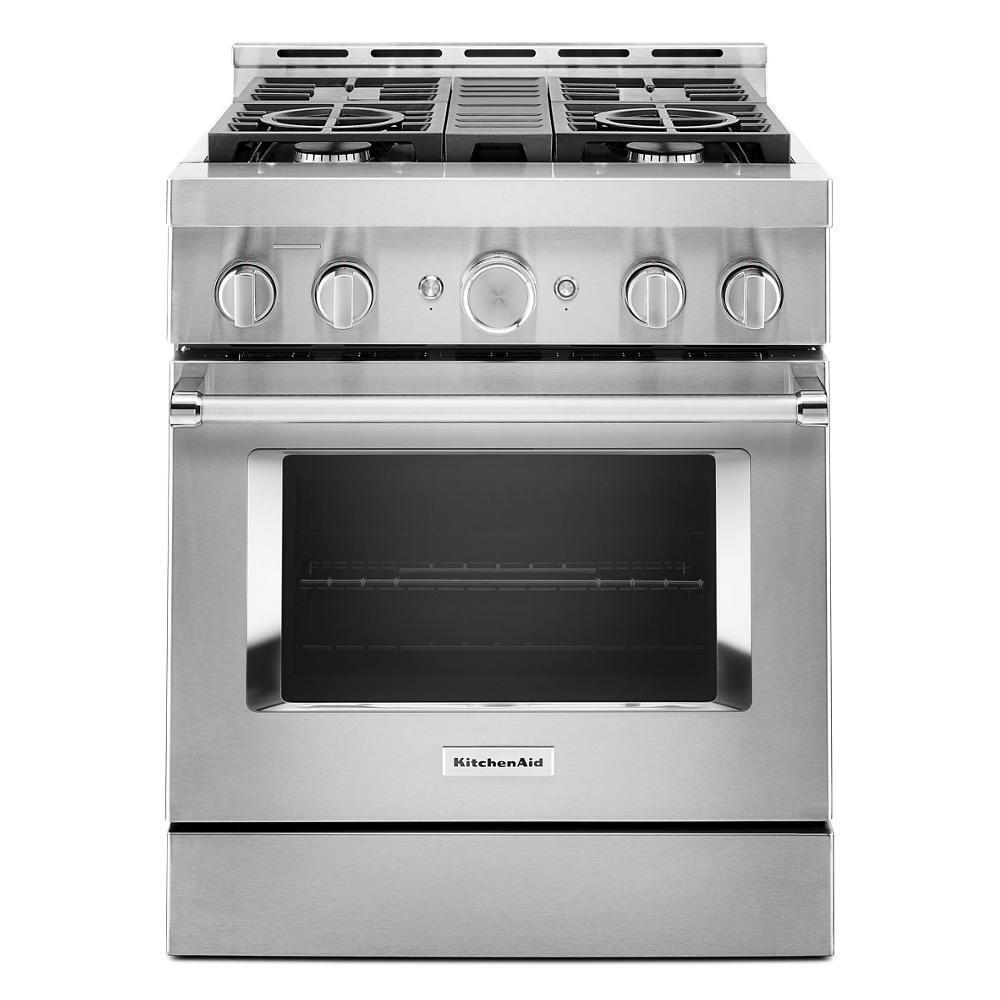 KFGC500JSS KitchenAid® 30'' Smart Commercial-Style Gas Range with 4 Burners