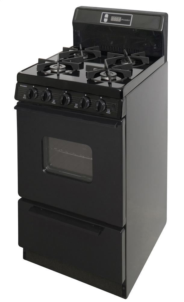 Premier SHK220BP 20 in. Freestanding Gas Range in Black