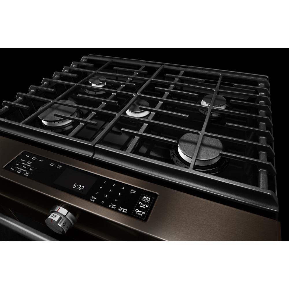 Kitchenaid KSGG700EBS 30-Inch 5-Burner Gas Slide-In Convection Range