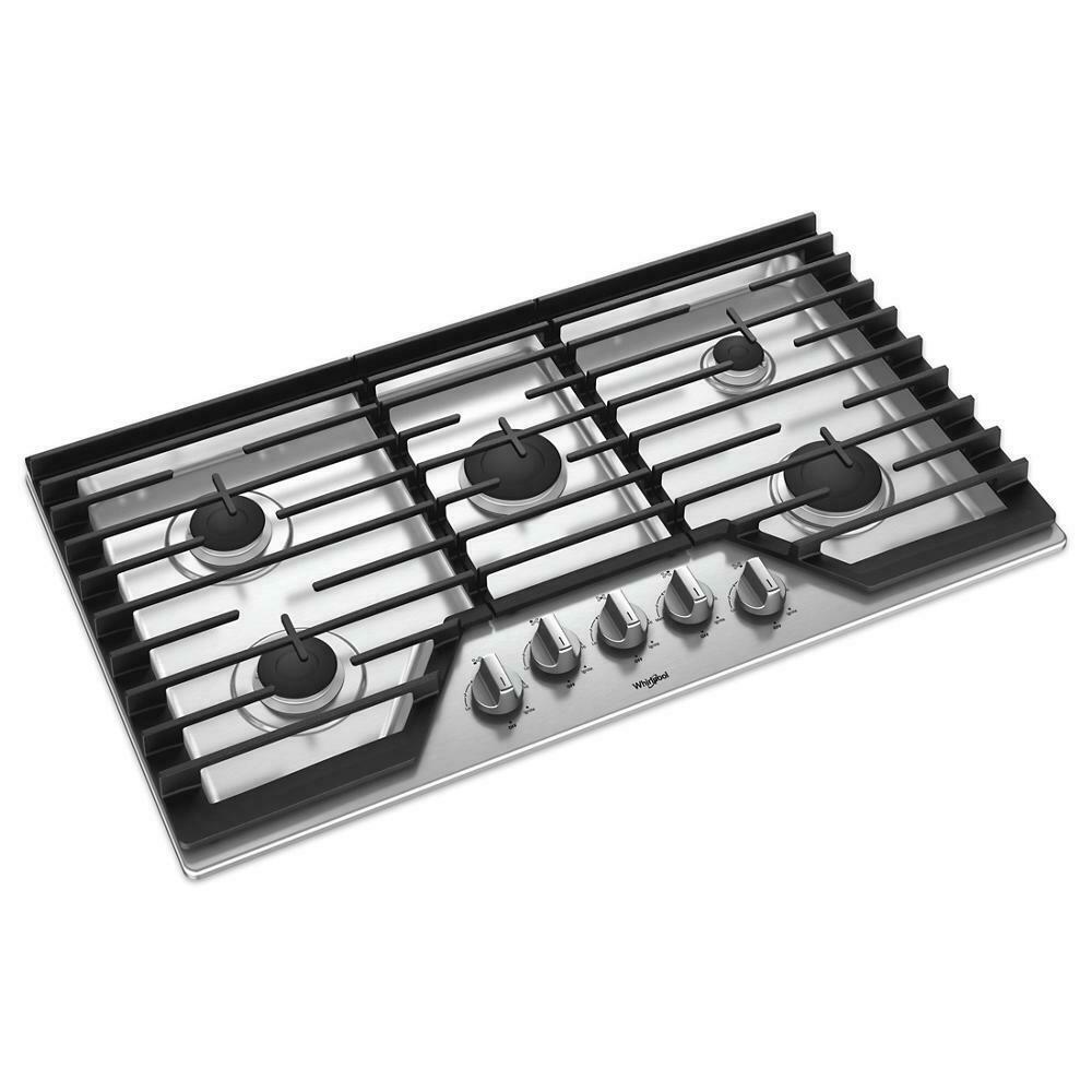 Whirlpool 36-inch Gas Cooktop with EZ-2-Lift™ Hinged Cast-Iron Grates
