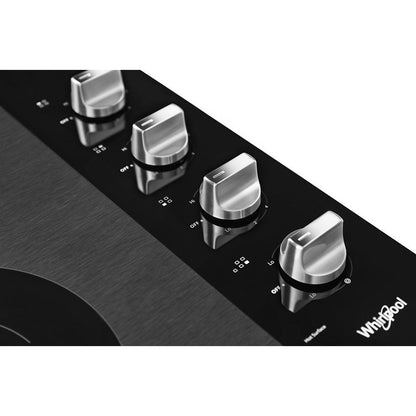 Whirlpool WCE55US0HS 30-inch Electric Ceramic Glass Cooktop with Dual Radiant Element