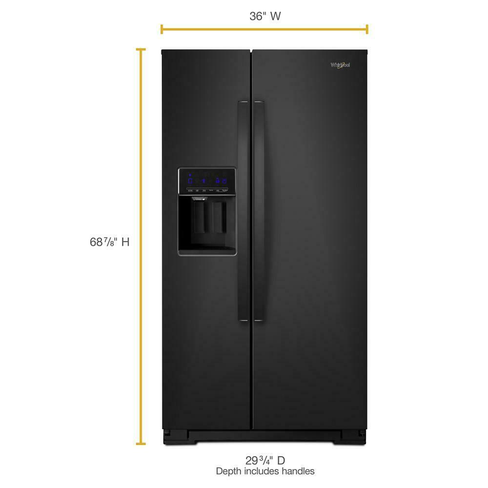 Whirlpool WRS571CIHB 36-inch Wide Counter Depth Side-by-Side Refrigerator - 21 cu. ft.