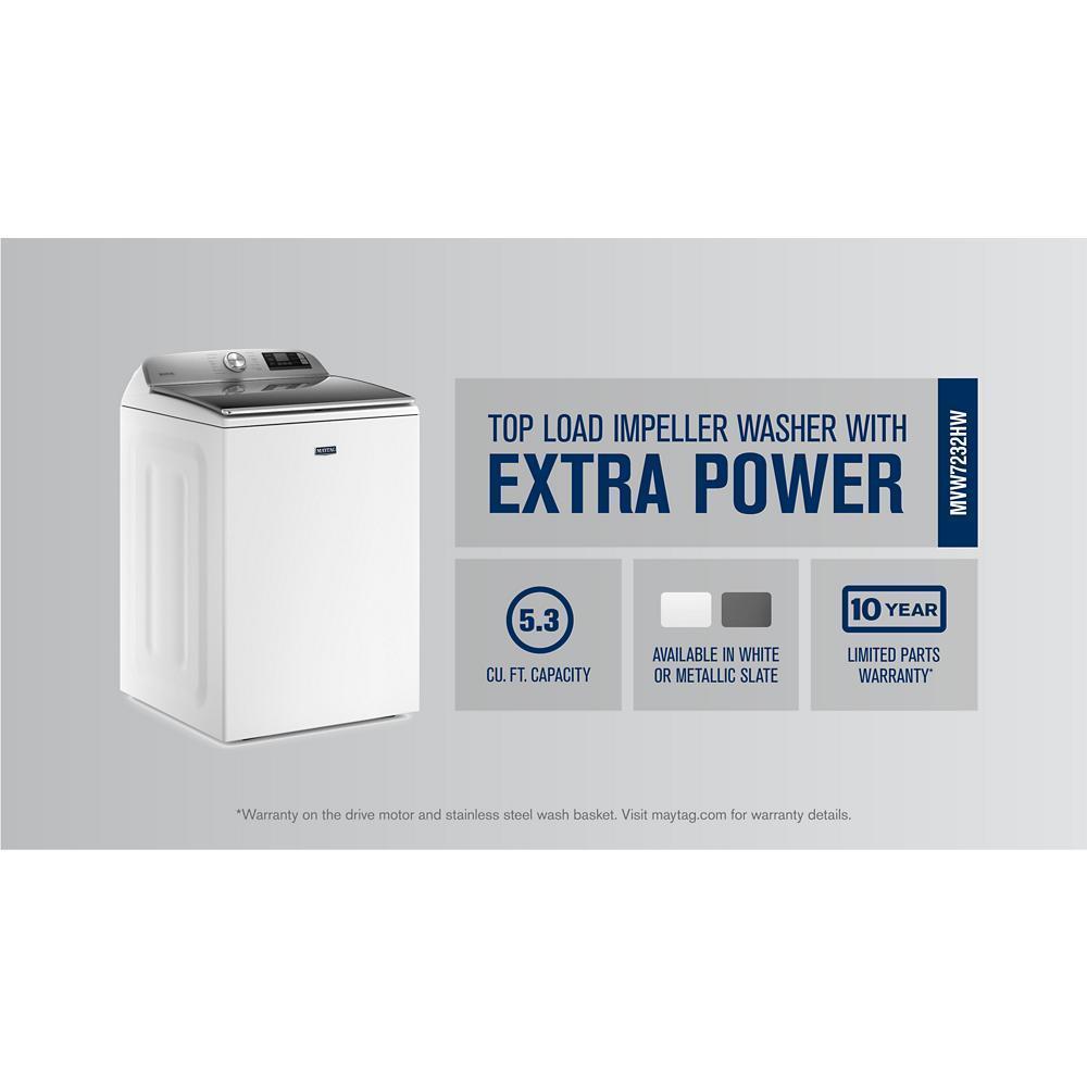 Maytag MVW7232HW Smart Top Load Washer with Extra Power - 5.3 cu. ft.