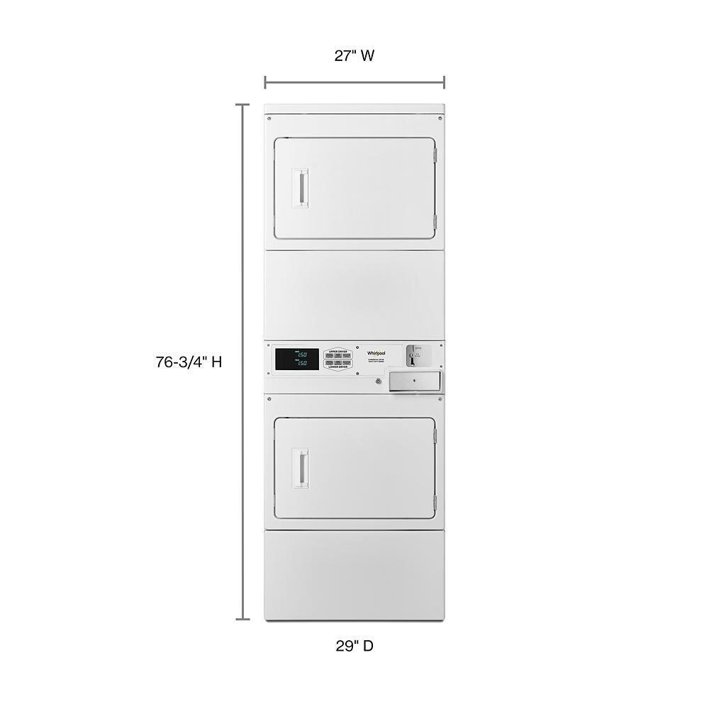 Whirlpool Commercial Electric Stack Dryer, Coin-Drop Equipped