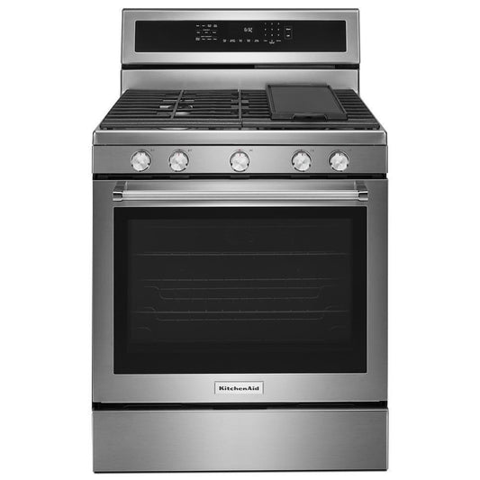 Kitchenaid KFGG500ESS 30-Inch 5-Burner Gas Convection Range