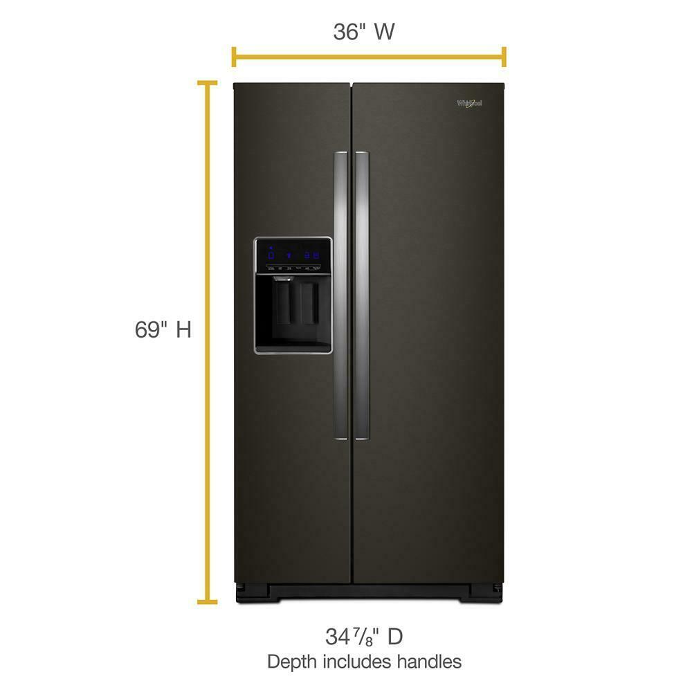 Whirlpool 36-inch Wide Side-by-Side Refrigerator - 28 cu. ft.