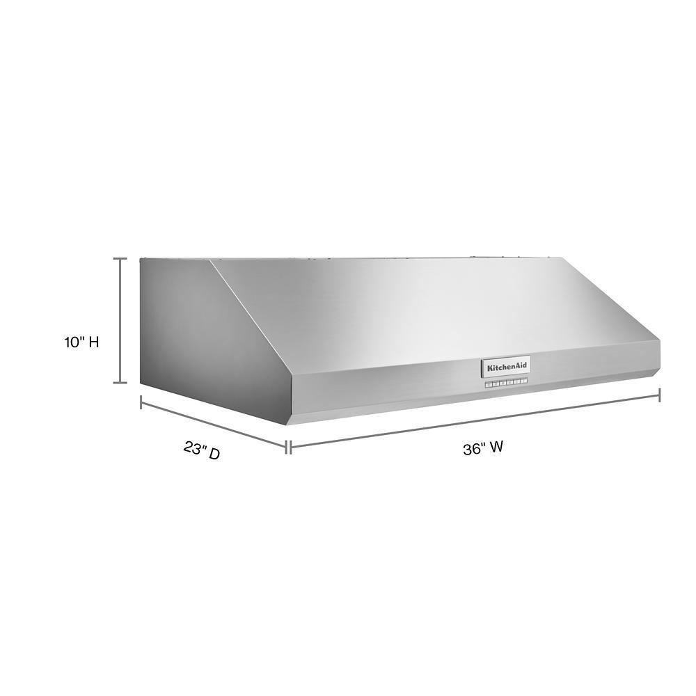 Kitchenaid KVUC606KSS 36" 585 CFM Motor Class Commercial-Style Under-Cabinet Range Hood System