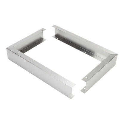 Whirlpool W10164745 3" X 17 1/4" X 11" Over-The-Range Microwave Trim Kit with stainless steel trim pieces, mounting hardware, & instructions