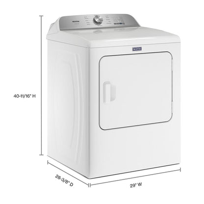 Maytag MED6500MW Pet Pro Top Load Electric Dryer - 7.0 cu. ft.