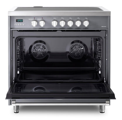 Verona VDFSIE365SG Designer 36" Induction Single Oven Range - Slate Gray