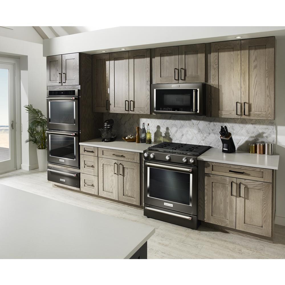 Kitchenaid KSGG700EBS 30-Inch 5-Burner Gas Slide-In Convection Range