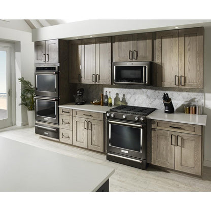 Kitchenaid KSGG700EBS 30-Inch 5-Burner Gas Slide-In Convection Range