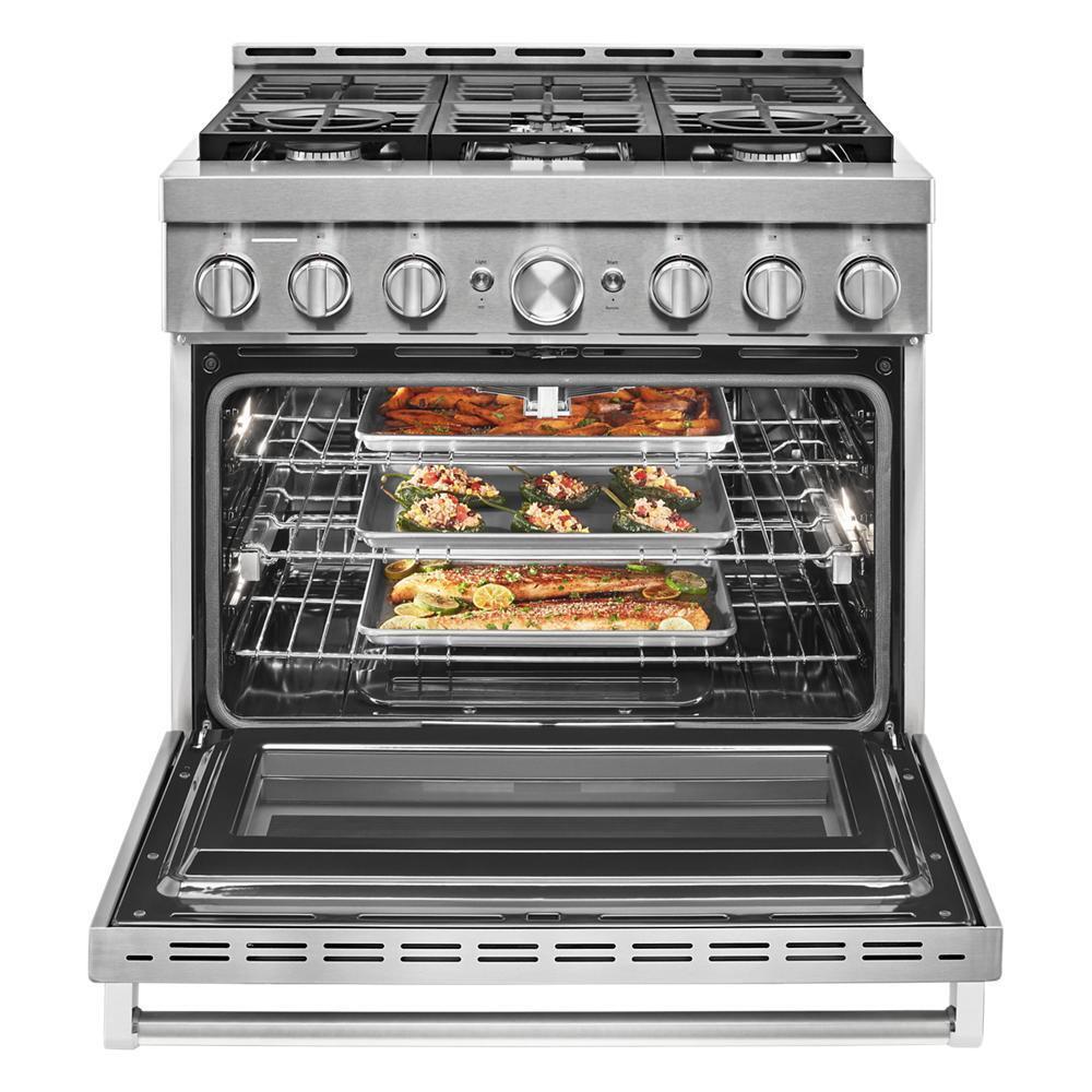 KFGC506JSS KitchenAid® 36'' Smart Commercial-Style Gas Range with 6 Burners